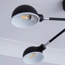 Elements Borr Black 5 Light Semi Flush Ceiling Light -Household Items Store 1000157756 alt02