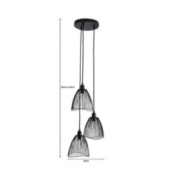 Elements Jaula 3 Light Cluster Ceiling Light 26 Elements Jaula 3 Light Cluster Ceiling Light -Household Items Store 30713607 alt07