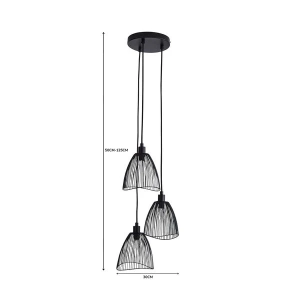 Elements Jaula 3 Light Cluster Ceiling Light 13 Elements Jaula 3 Light Cluster Ceiling Light - Image 13