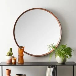 Elements Round Framed Wall Mirror -Household Items Store 30753706