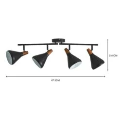 Elements Wolston 4 Light Semi Flush Spotlight Bar -Household Items Store 30765896 alt07