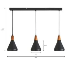 Elements Wolston 3 Light Diner Ceiling Light 24 Elements Wolston 3 Light Diner Ceiling Light -Household Items Store 30766166 alt07