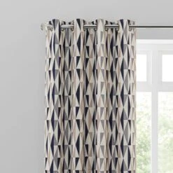 Elements Triangles Thermal Eyelet Door Curtain -Household Items Store 30780897 alt01