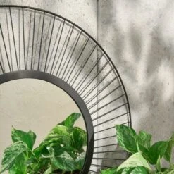 Elements Wire Round Indoor Outdoor Wall Mirror -Household Items Store 30798209 alt02