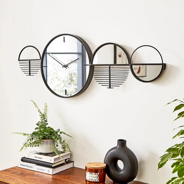 Elements Abstract Mirrored Wall Art Clock 1 Elements Abstract Mirrored Wall Art Clock