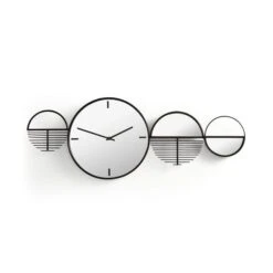 Elements Abstract Mirrored Wall Art Clock 5 Elements Abstract Mirrored Wall Art Clock -Household Items Store 30828510 alt02