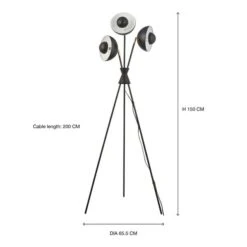 Elements Levi Tripod 3 Light Metal Floor Lamp -Household Items Store 30869721 alt08