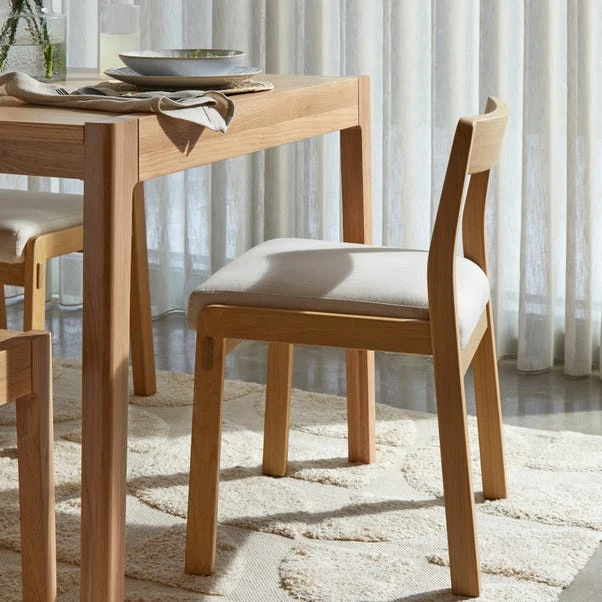 Elements Holmes 6 Seater Rectangular Dining Table, Modern Oak 4 Elements Holmes 6 Seater Rectangular Dining Table, Modern Oak - Image 4