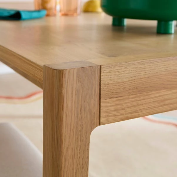 Elements Holmes 6 Seater Rectangular Dining Table, Modern Oak 8 Elements Holmes 6 Seater Rectangular Dining Table, Modern Oak - Image 8