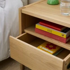 Elements Holmes Compact Bedside Table, Oak 9 Elements Holmes Compact Bedside Table, Oak -Household Items Store 30893708 alt02