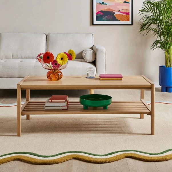 Elements Holmes Rectangular Coffee Table, Oak 1 Elements Holmes Rectangular Coffee Table, Oak