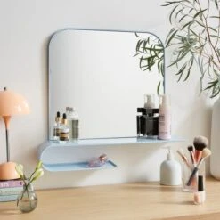 Elements Squoval Wall Mirror With Curling Shelf -Household Items Store 30893750