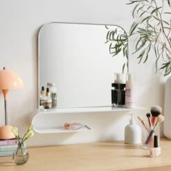 Elements Squoval Wall Mirror With Curling Shelf -Household Items Store 30893752
