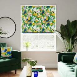 Elements Fieldsley Floral Green Blackout Roller Blind -Household Items Store 30893959