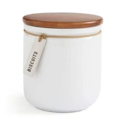 Elements Cream Speckled Hang Tag Biscuit Jar -Household Items Store 30893972 alt02