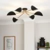 Elements Lyon 6 Light Semi Flush Ceiling Light