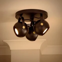 Elements Olympya 3 Light Adjustable Semi Flush Spotlight -Household Items Store 30894869 alt01
