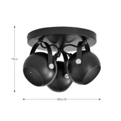 Elements Olympya 3 Light Adjustable Semi Flush Spotlight -Household Items Store 30894869 alt08