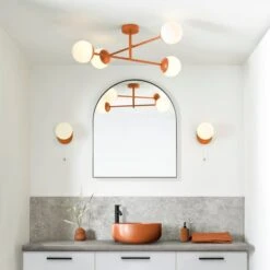 Elements Tela 4 Light Semi Flush Bathroom Ceiling Light -Household Items Store 30894934 alt09