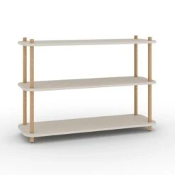 Elements Miller Low Bookcase, Stone -Household Items Store 30895134 alt05