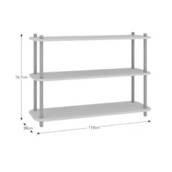 Elements Miller Low Bookcase, Stone -Household Items Store 30895134 alt09