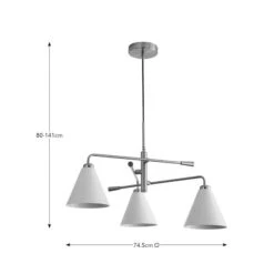 Elements Shaw 3 Light Ceiling Light -Household Items Store 30898657 alt08