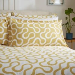 Elements Wiggins Wiggle Ochre Oxford Pillowcase 7 Elements Wiggins Wiggle Ochre Oxford Pillowcase -Household Items Store 30902456 alt02