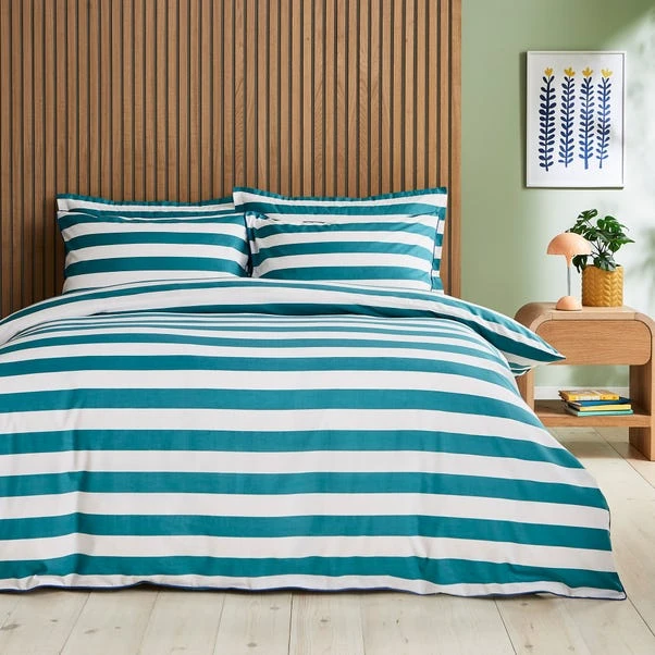 Elements Bold Stripe Cotton Duvet Cover And Pillowcase Set 13 Elements Bold Stripe Cotton Duvet Cover And Pillowcase Set - Image 13