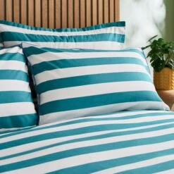 Elements Bold Stripe Cotton Duvet Cover And Pillowcase Set 29 Elements Bold Stripe Cotton Duvet Cover And Pillowcase Set -Household Items Store 30902552 alt01