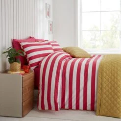 Elements Bold Stripe Cotton Duvet Cover And Pillowcase Set 27 Elements Bold Stripe Cotton Duvet Cover And Pillowcase Set -Household Items Store 30902579 alt06