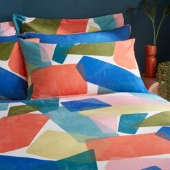 Elements Abstract Blocks Multicoloured Cotton Duvet Cover And Pillowcase Set 29 Elements Abstract Blocks Multicoloured Cotton Duvet Cover And Pillowcase Set -Household Items Store 30902925 alt01