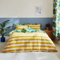 Elements Fieldsley Multicoloured Cotton Duvet Cover And Pillowcase Set -Household Items Store 30903867 alt02