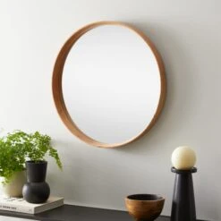 Elements Round Framed Wall Mirror -Household Items Store 30909161