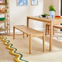 Elements 6 Seater Holmes Dining Table And Bench Set -Household Items Store 60248750 alt03